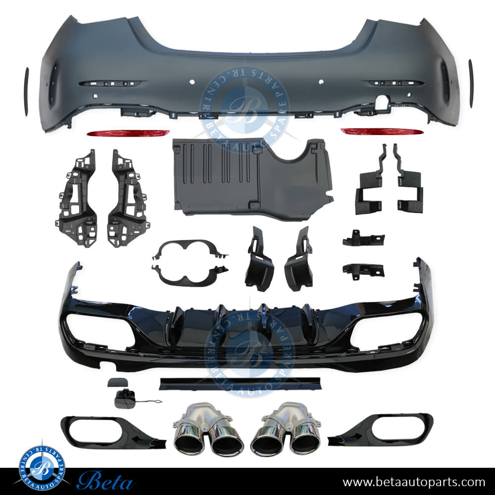 Rear Bumper with Park Assist AMG C43 for Mercedes C-Class W206 2022-Up models, Part Number 2068850803 Rear Bumper with Park Assist AMG C43 for Mercedes C-Class W206 2022-Up models, Part Number 2068850803